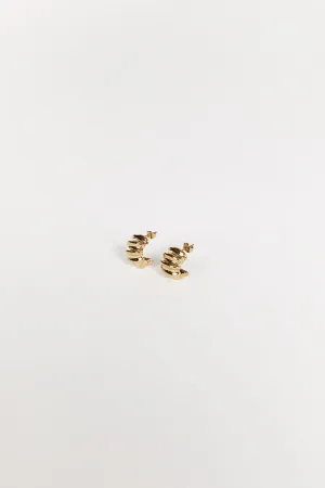 Dissh PORTER SNAIL GOLD EARRINGS