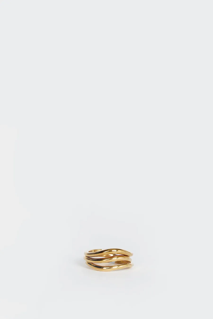 Dissh PORTER TRIPLE WAVE GOLD RING SET