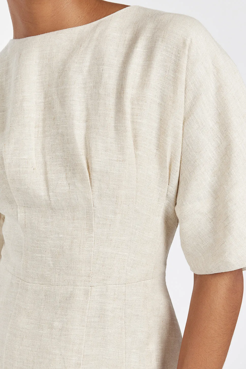 Dissh RAF NATURAL BOATNECK MIDI DRESS