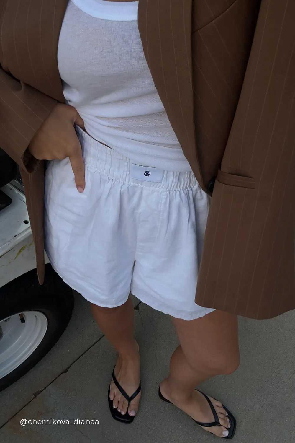 Dissh RHEA WHITE COTTON SHORT