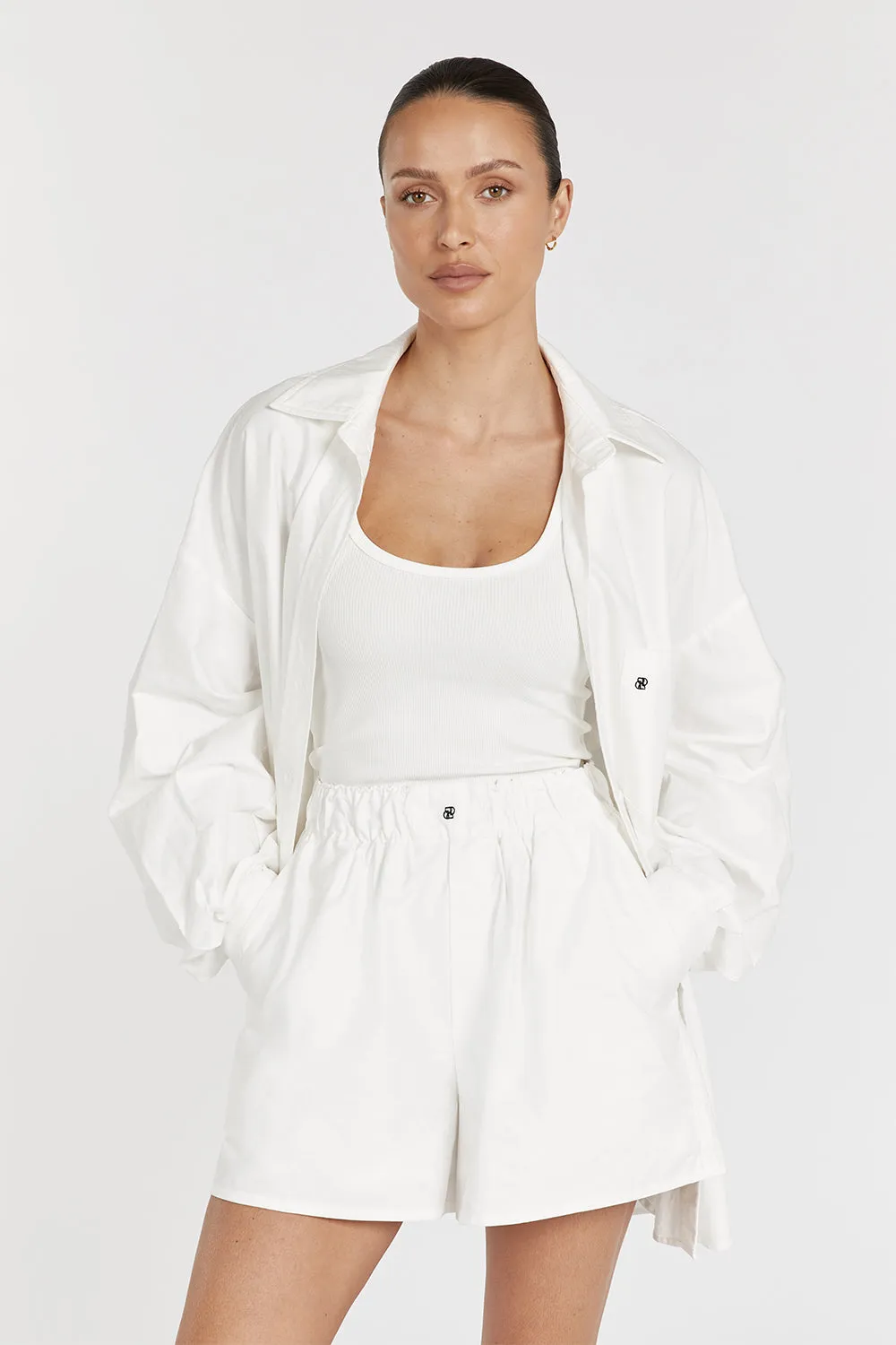 Dissh RHEA WHITE COTTON SHORT