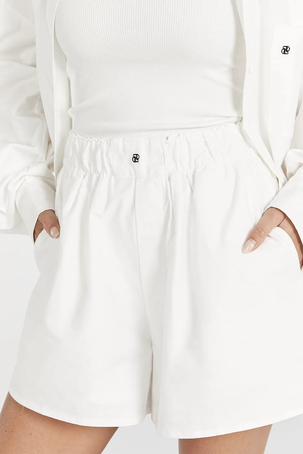 Dissh RHEA WHITE COTTON SHORT
