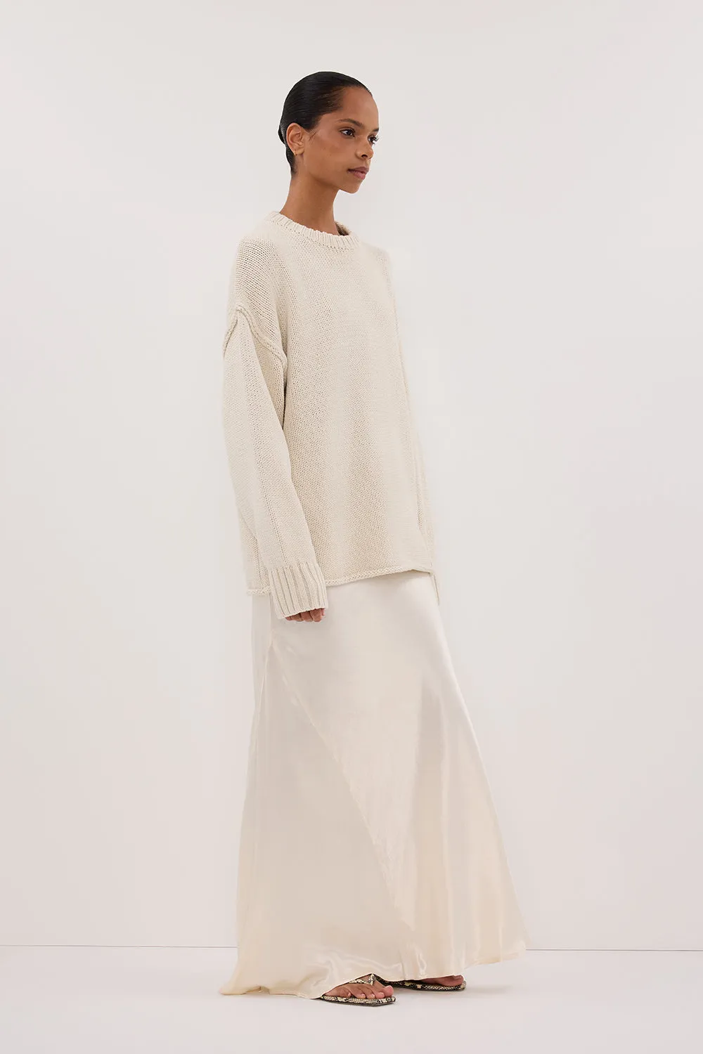Dissh ROY PLASTER LONGLINE KNIT JUMPER