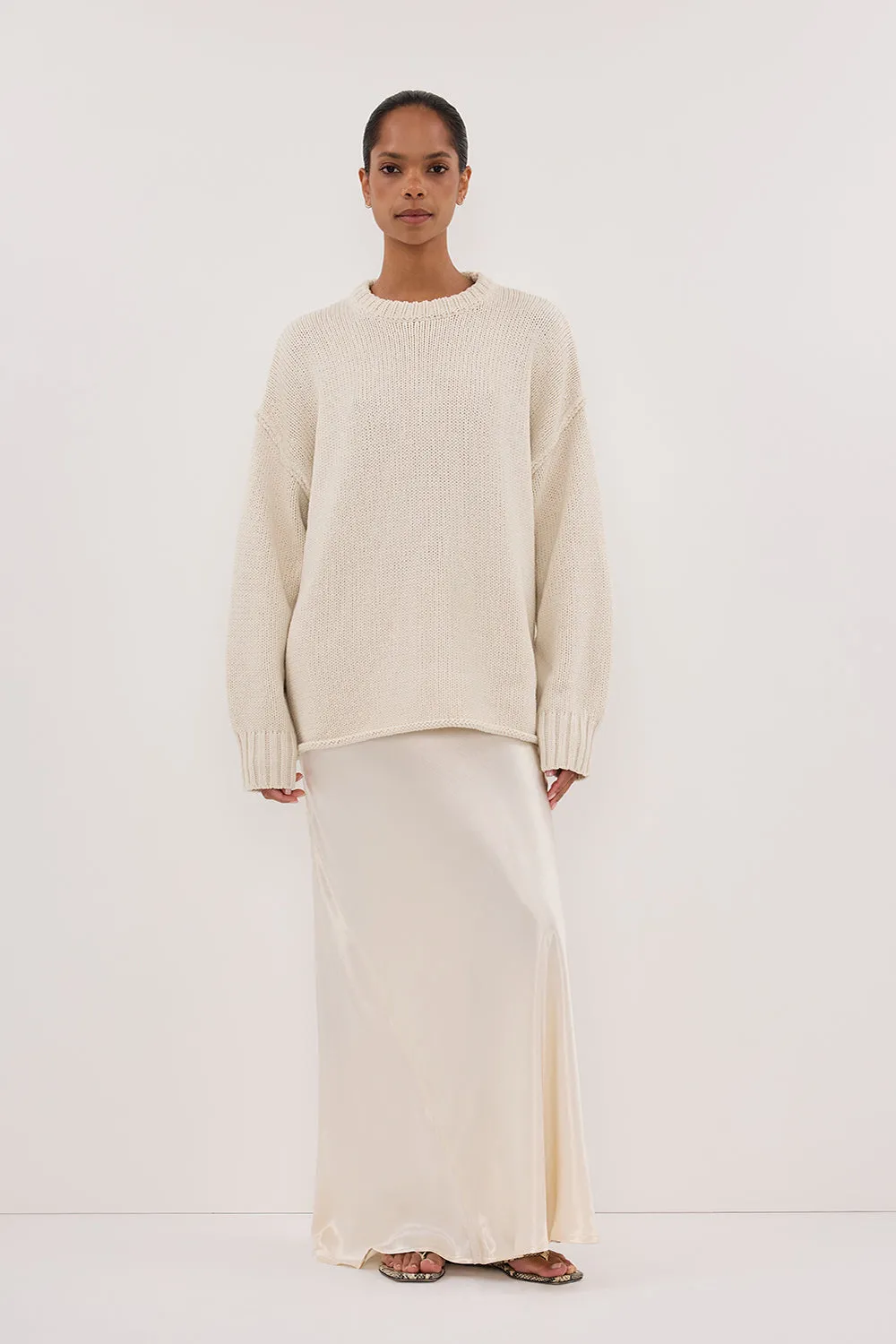 Dissh ROY PLASTER LONGLINE KNIT JUMPER