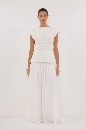 Dissh SIERRA WHITE TEXTURED TOP