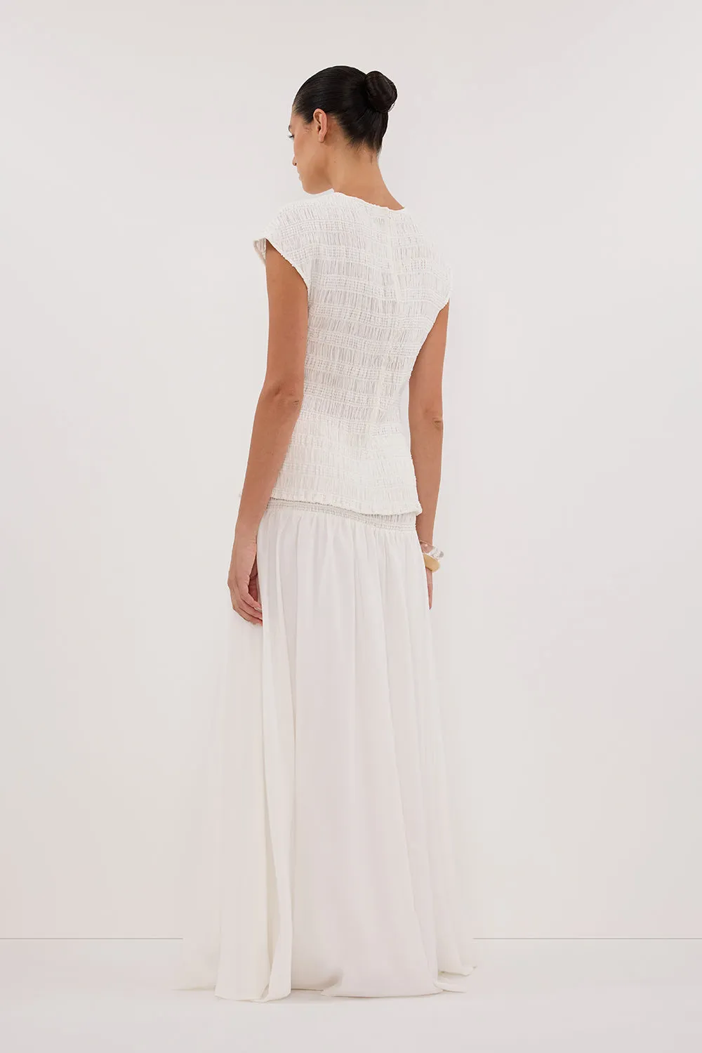 Dissh SIERRA WHITE TEXTURED TOP
