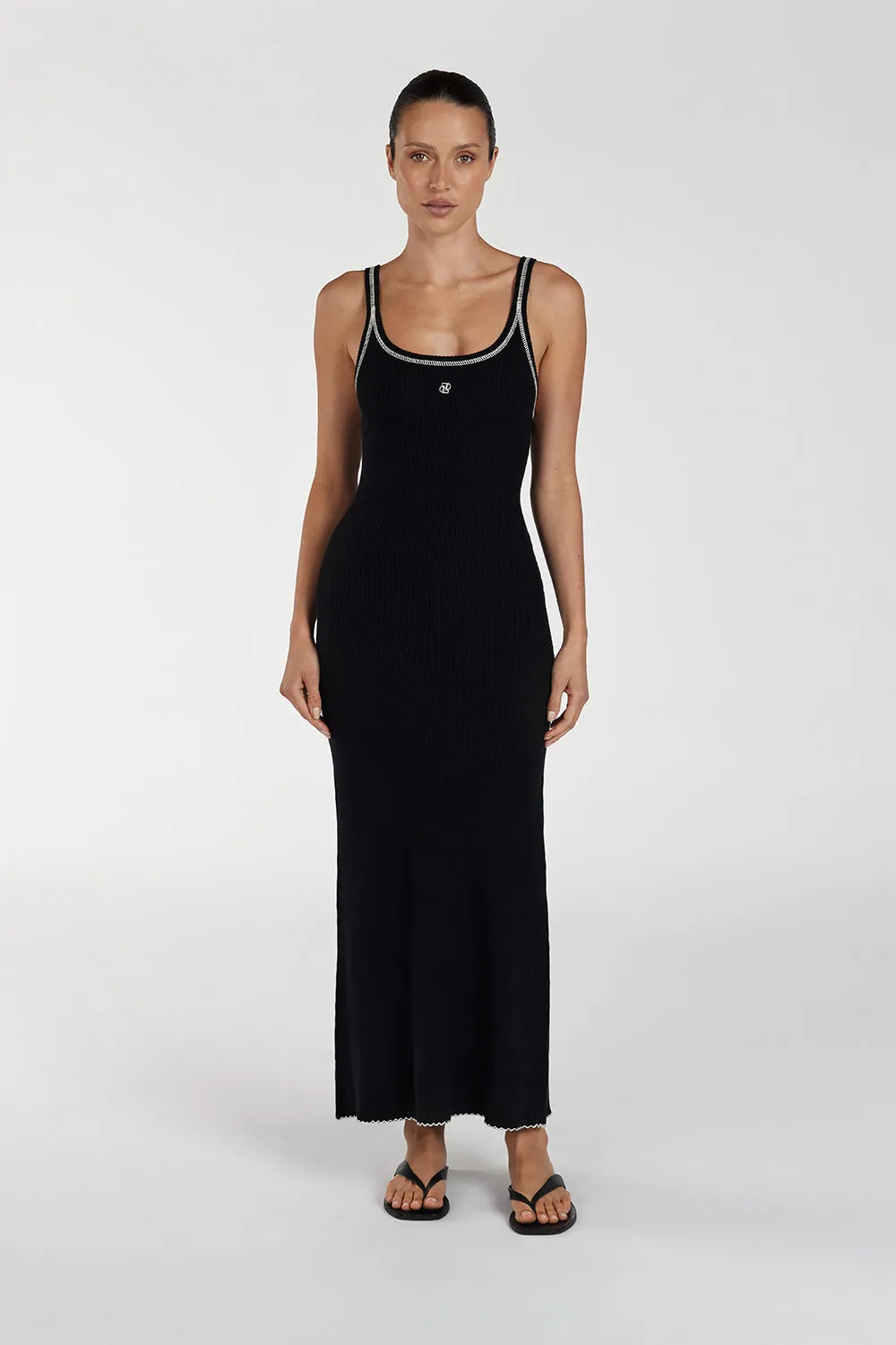 Dissh SIGNATURE CONTRAST SCOOP MIDI DRESS