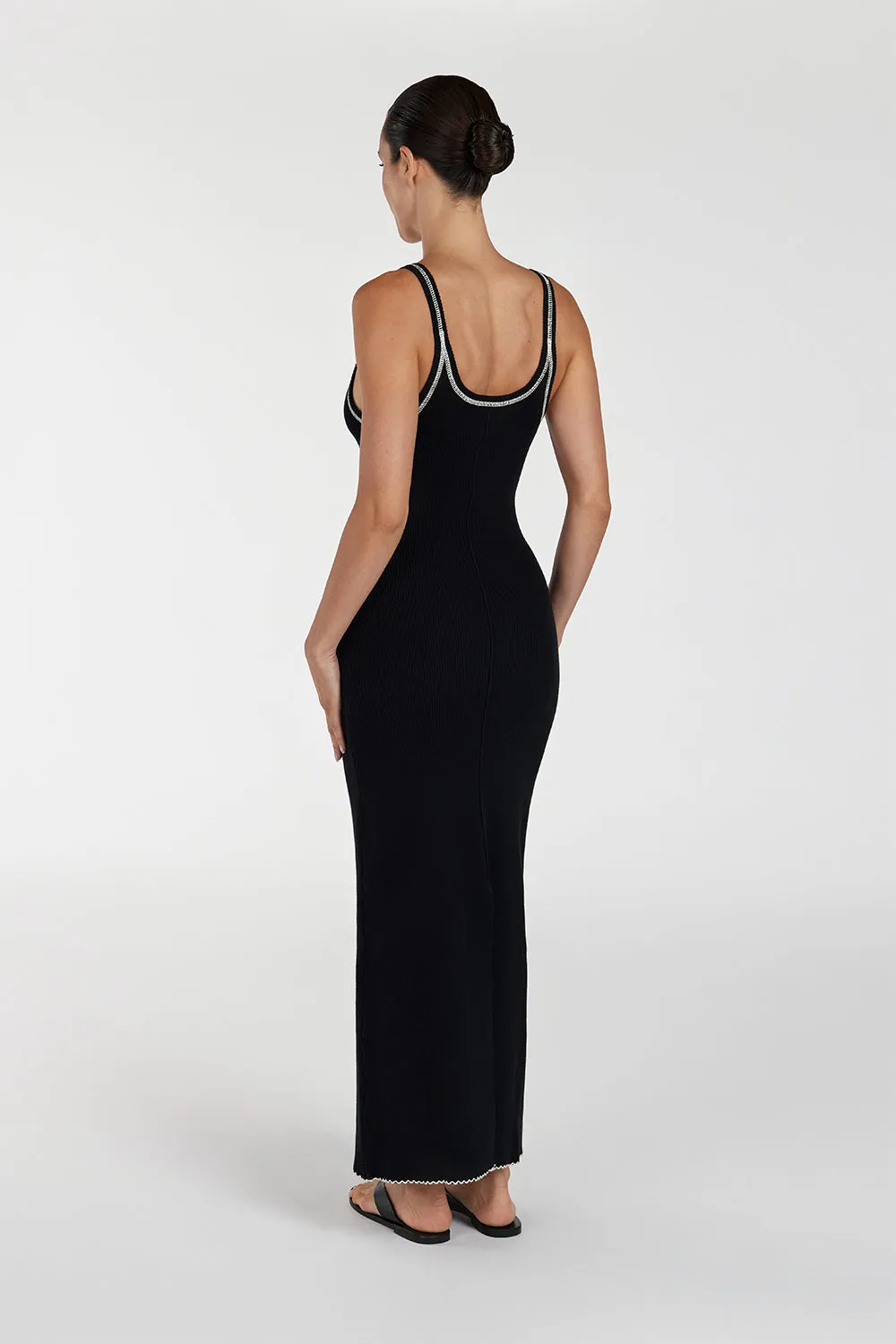 Dissh SIGNATURE CONTRAST SCOOP MIDI DRESS
