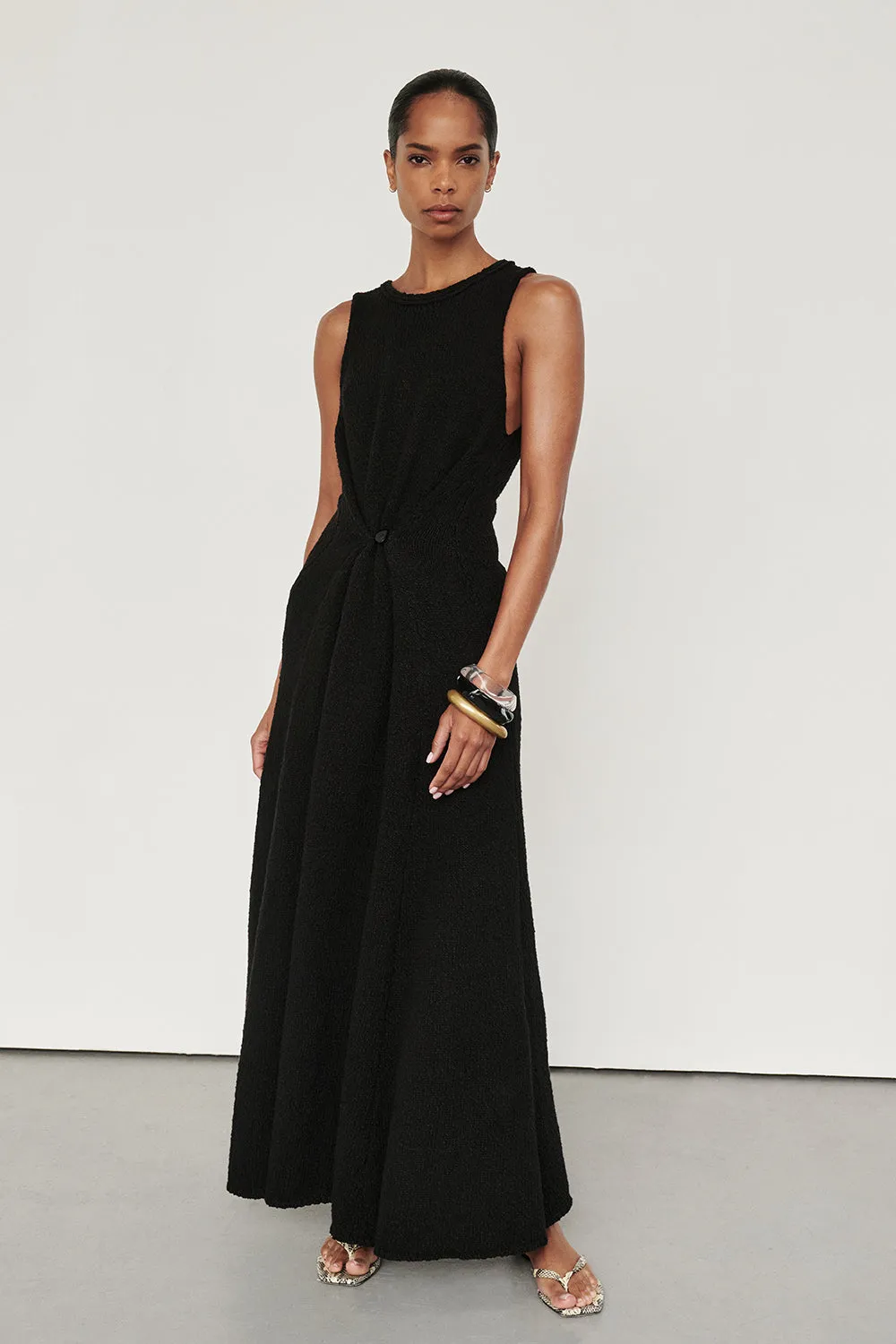 Dissh SUE BLACK KNIT MAXI DRESS