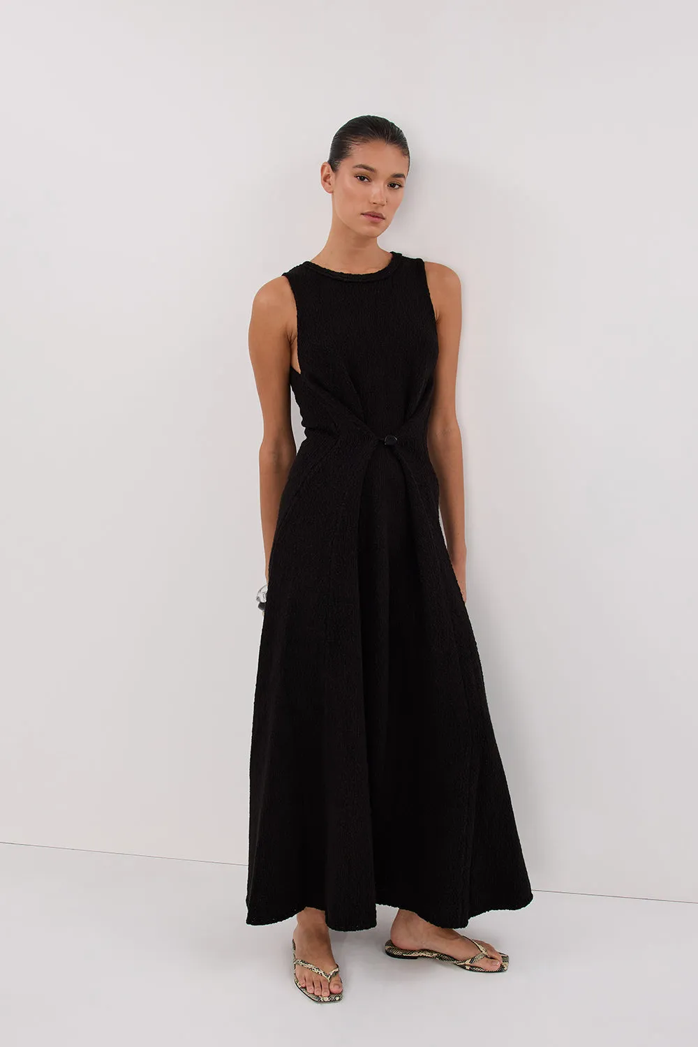 Dissh SUE BLACK KNIT MAXI DRESS