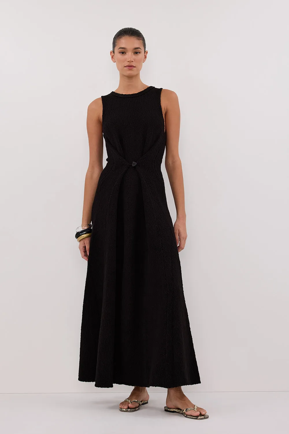Dissh SUE BLACK KNIT MAXI DRESS