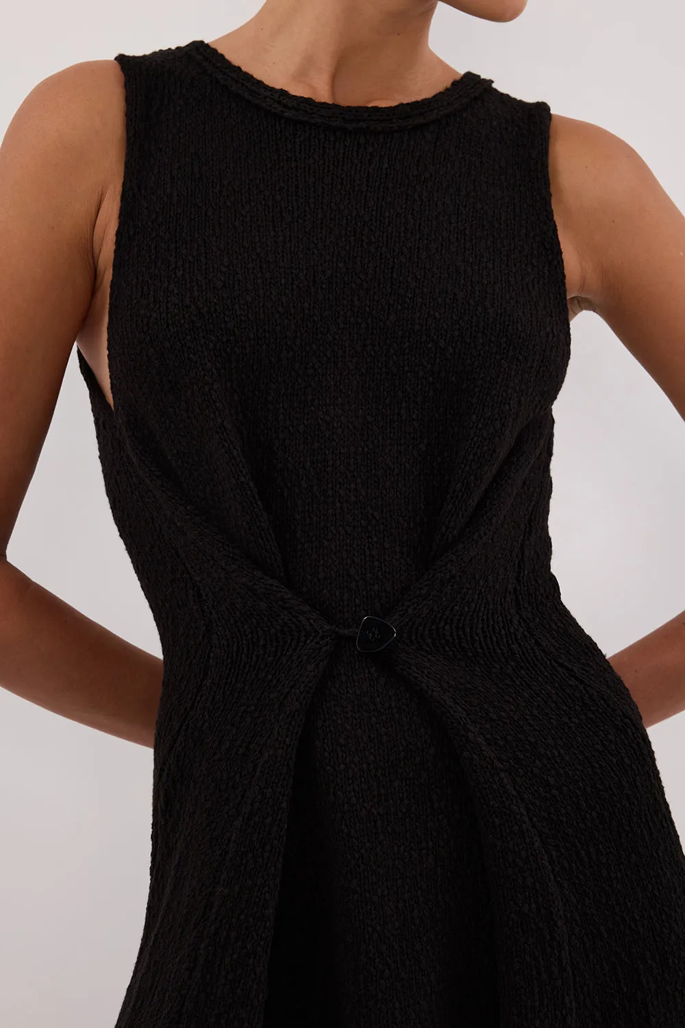 Dissh SUE BLACK KNIT MAXI DRESS