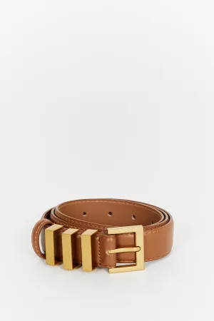 Dissh TOBIAS TAN LEATHER BELT
