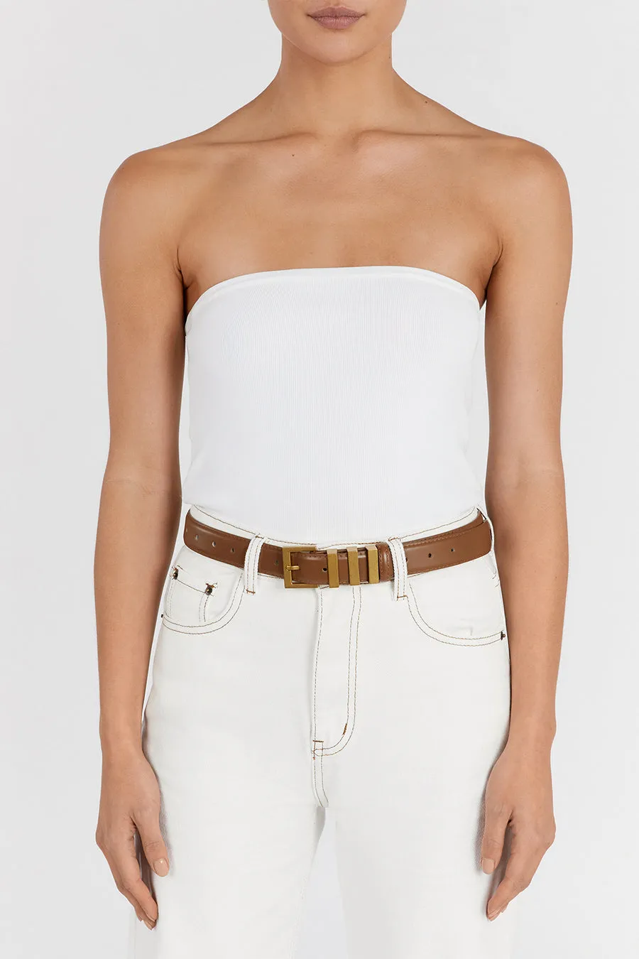 Dissh TOBIAS TAN LEATHER BELT