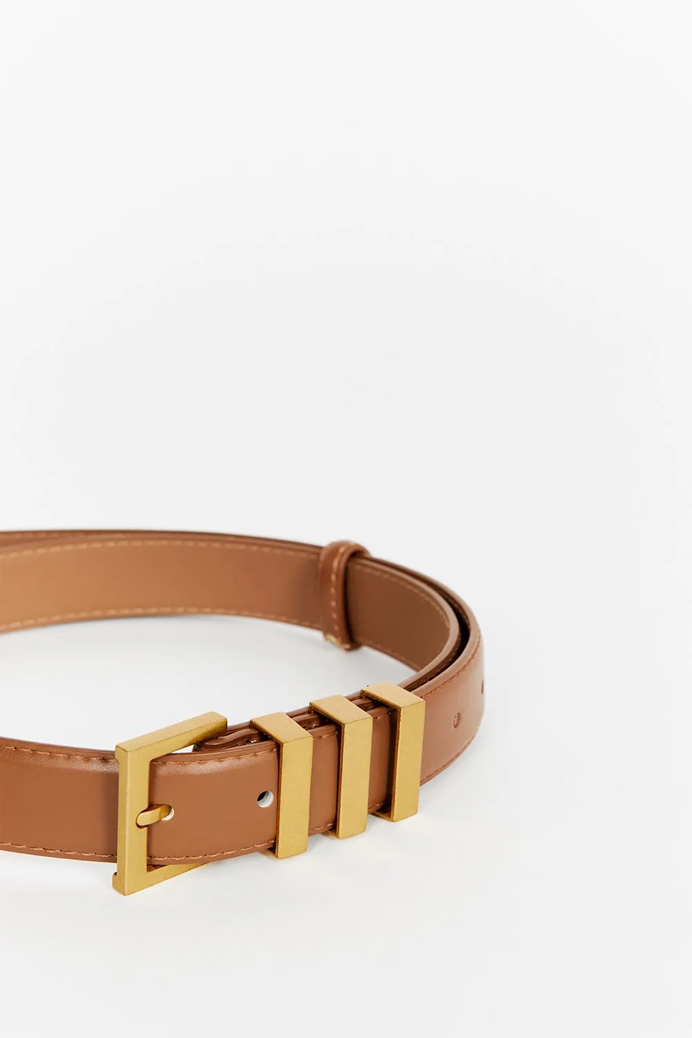 Dissh TOBIAS TAN LEATHER BELT