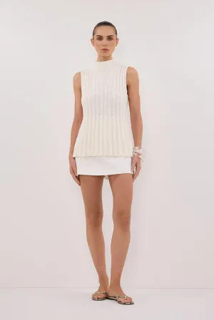 Dissh VERO OFF WHITE KNIT TOP