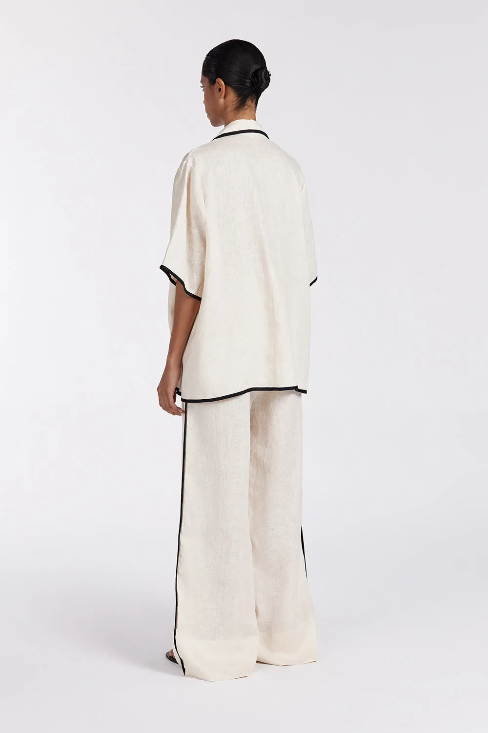 Dissh VON CREAM LINEN PANT