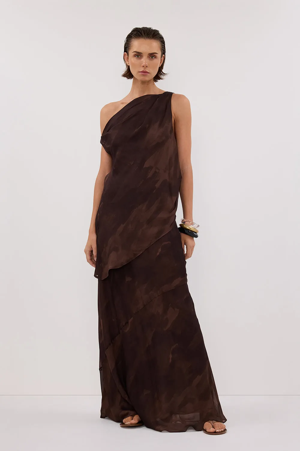 Dissh WILLOW CHOC PRINT TWIST TOP