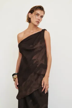 Dissh WILLOW CHOC PRINT TWIST TOP