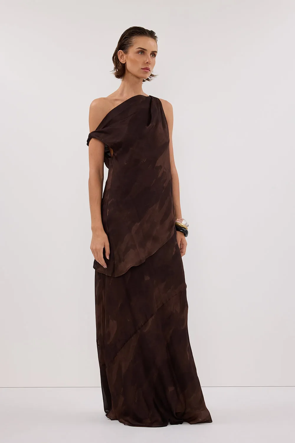 Dissh WILLOW CHOC PRINT TWIST TOP