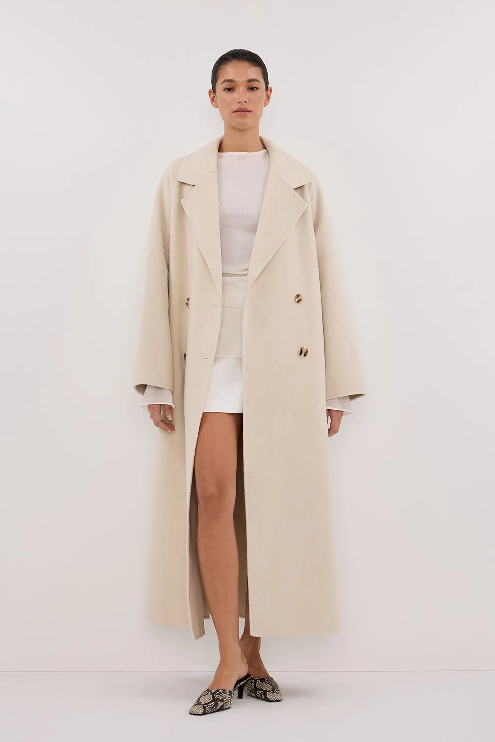 Dissh YORK BONE OVERSIZED WOOL COAT