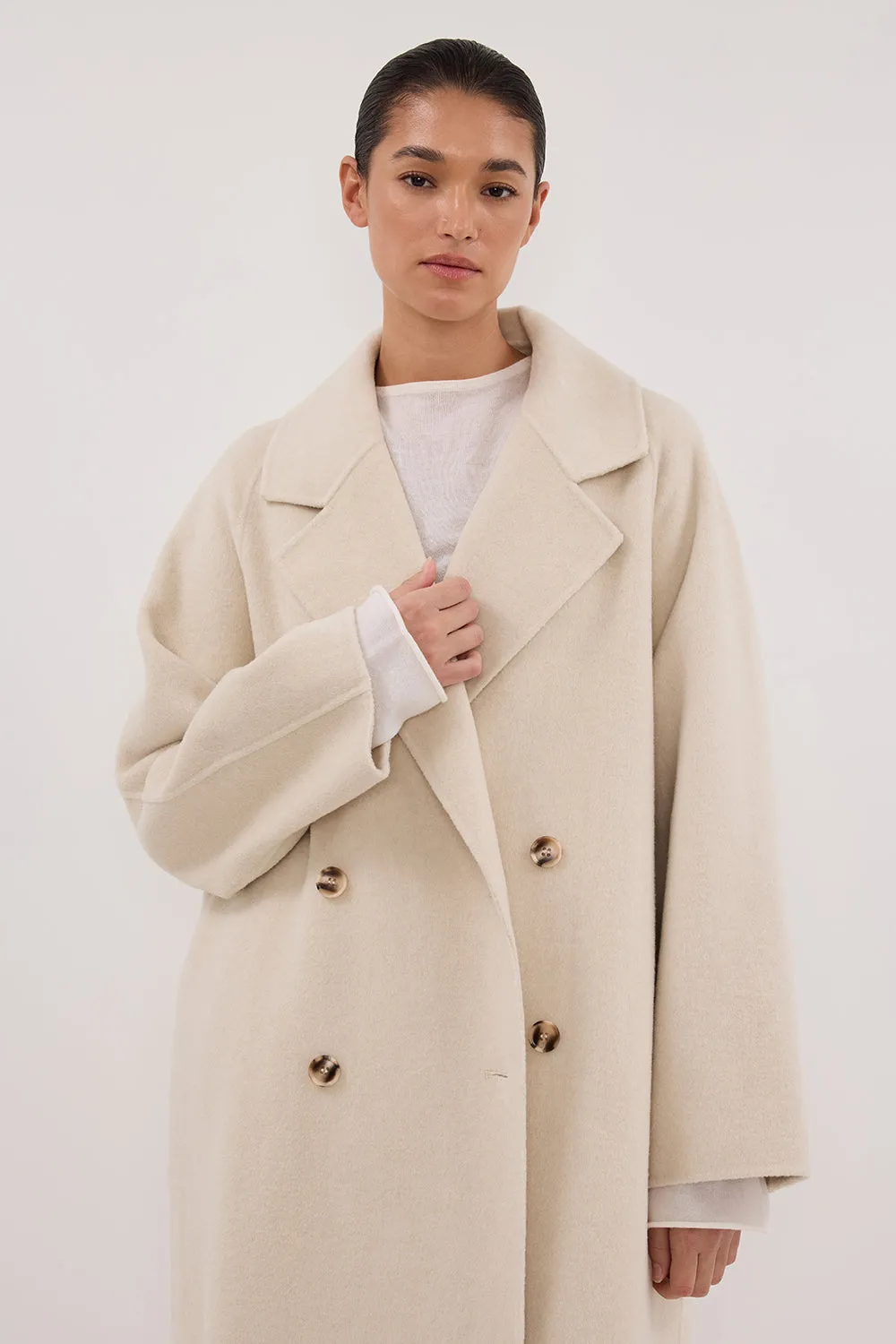 Dissh YORK BONE OVERSIZED WOOL COAT