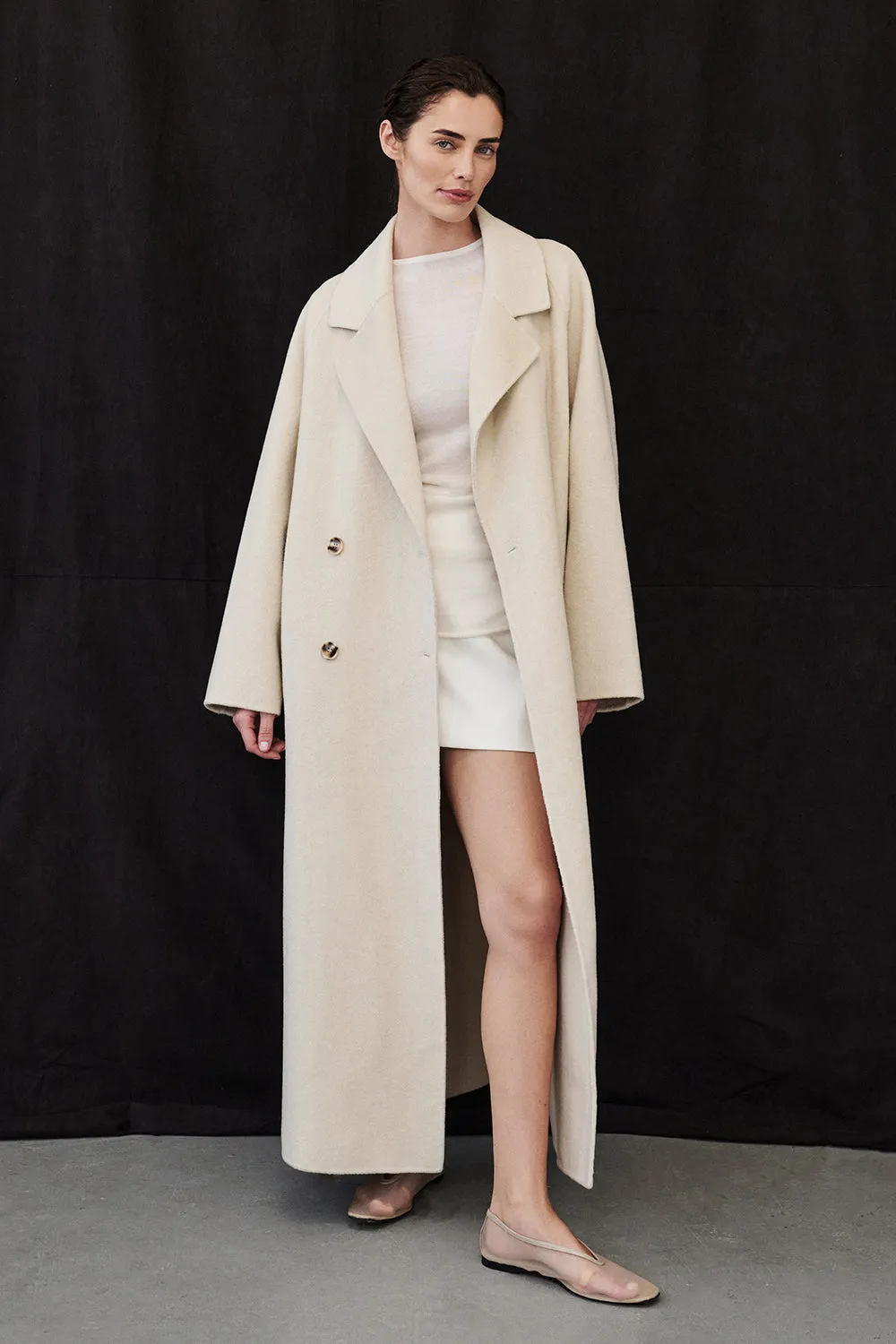 Dissh YORK BONE OVERSIZED WOOL COAT