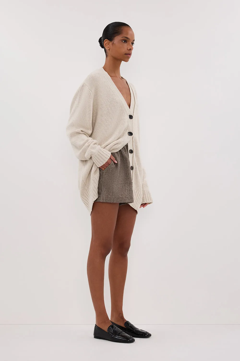 Dissh ZOE CHALK LONGLINE CARDIGAN