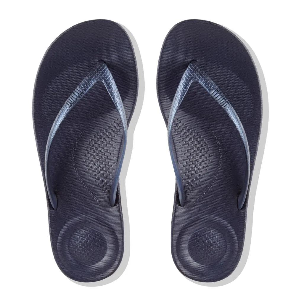 FitFlop iQushion Ergonomic Thongs Navy