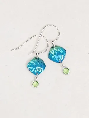 Holly Yashi Square Leaf Earrings - Ocean
