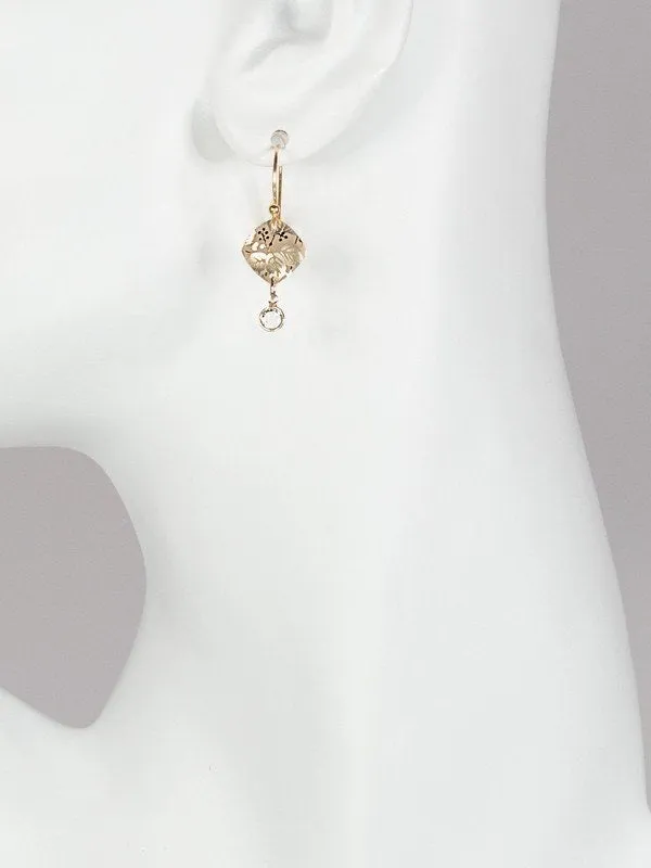 Holly Yashi Square Leaf Earrings - Ocean