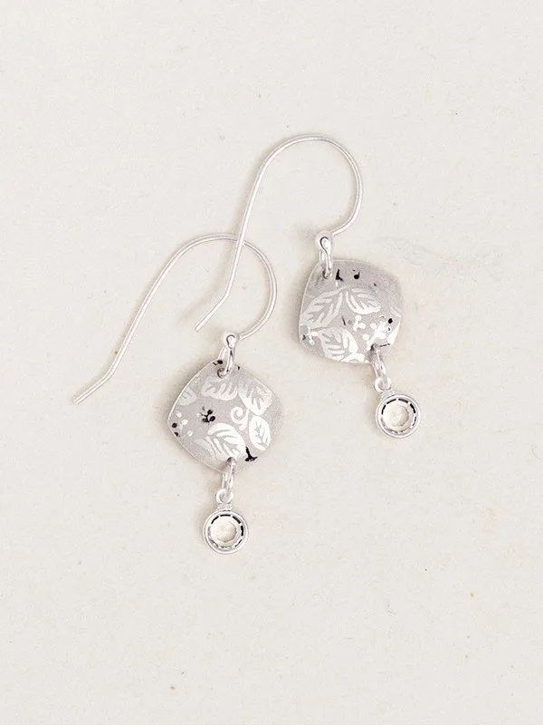 Holly Yashi Square Leaf Earrings - Silver