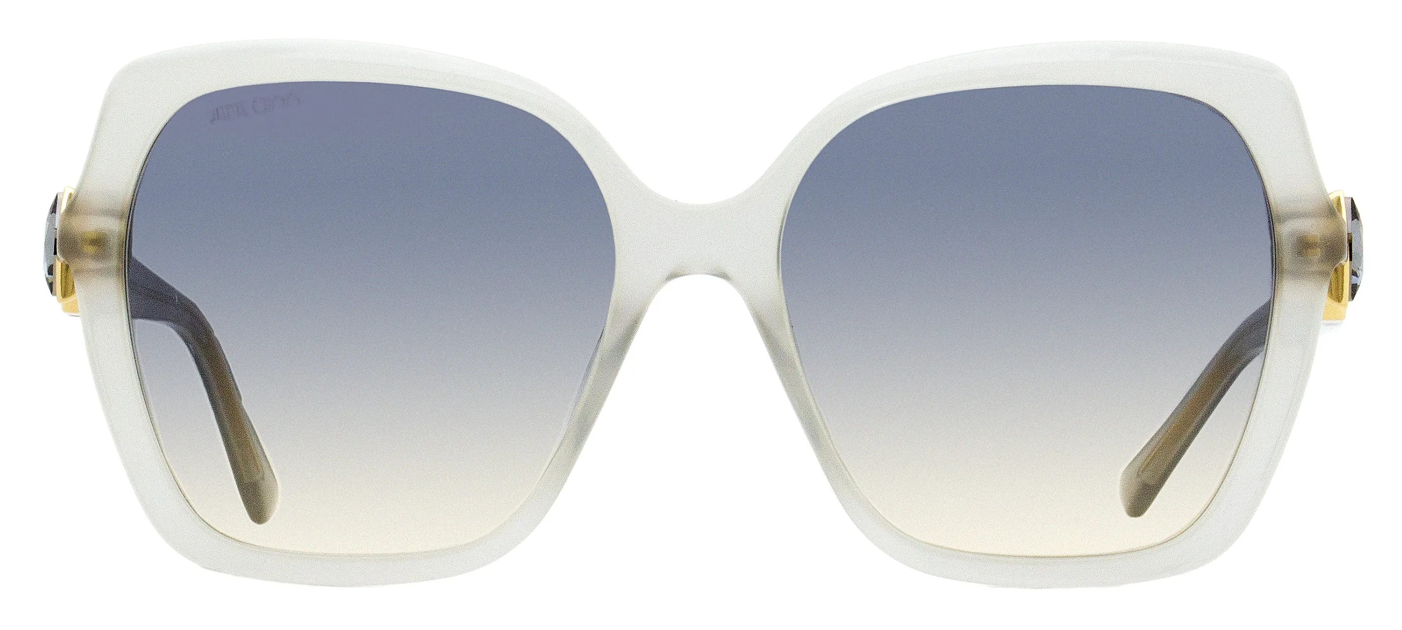 Jimmy Choo Women's Square Sunglasses Manon /G KB7FF Transparent Gray 57mm