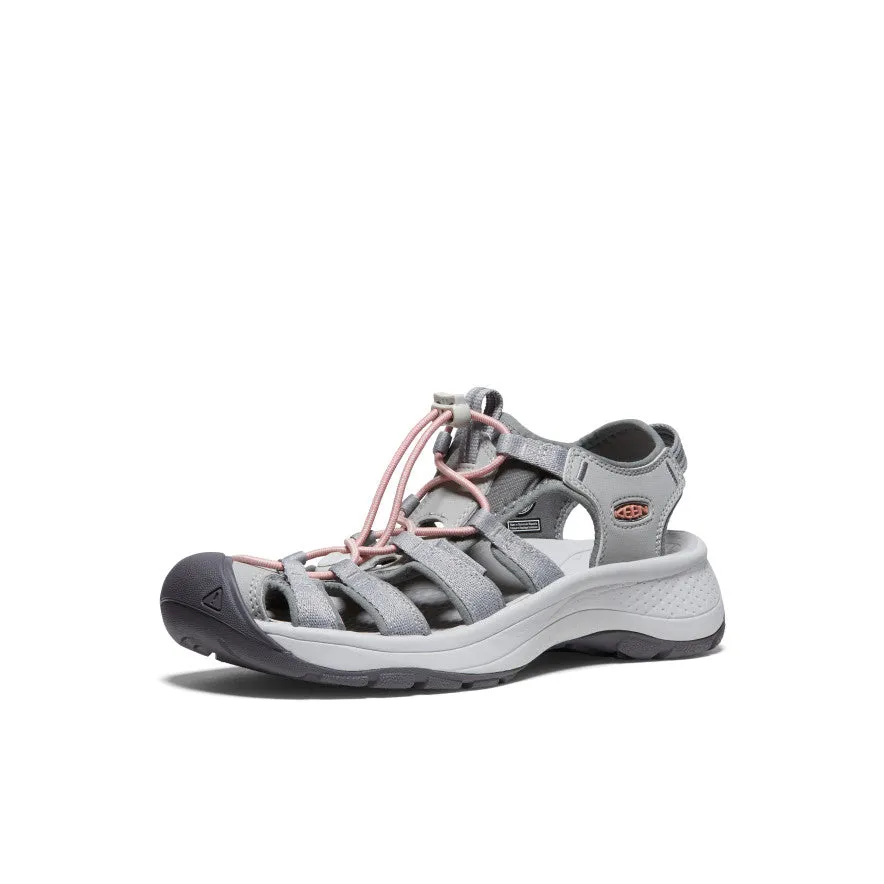 Keen Women's Astoria West Sandal  |  Grey/Coral