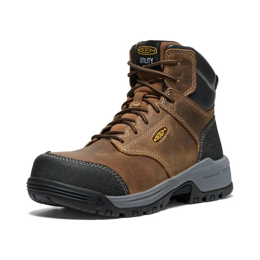 Keen Women's Evanston 6" ESD Boot (Carbon Toe)  |  Bison/Black