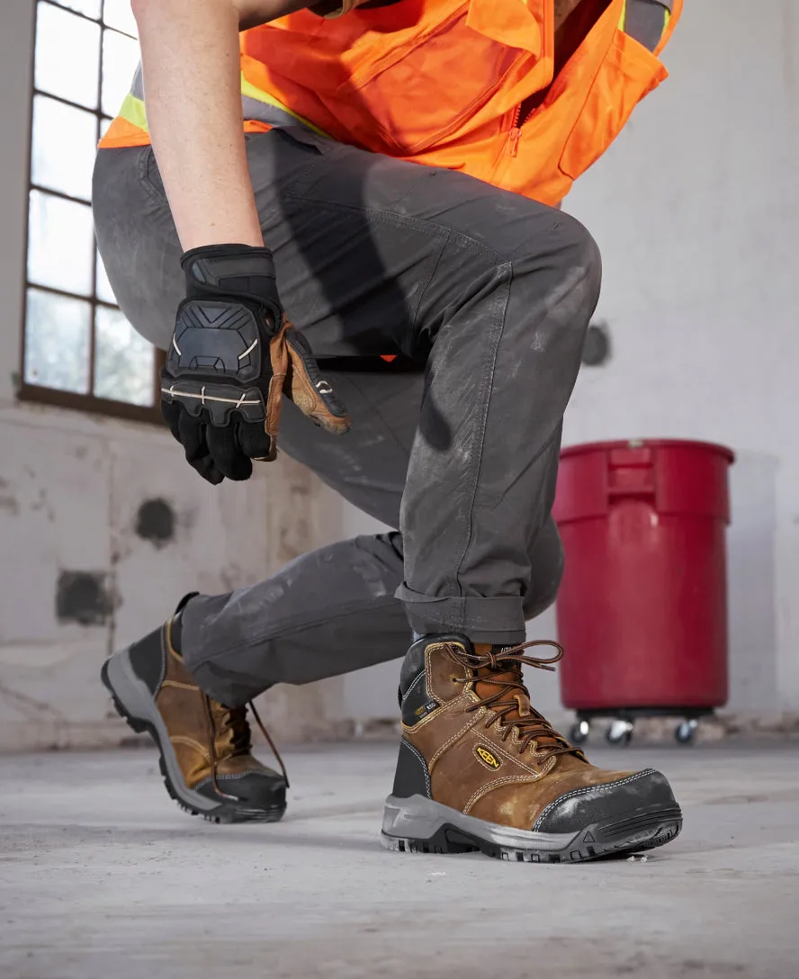Keen Women's Evanston 6" ESD Boot (Carbon Toe)  |  Bison/Black
