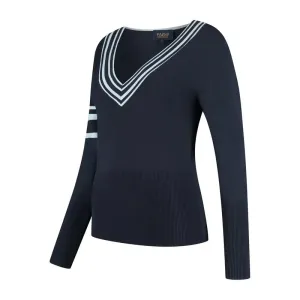 PAR69 Belle V-Neck Sweater - Navy/Light Blue
