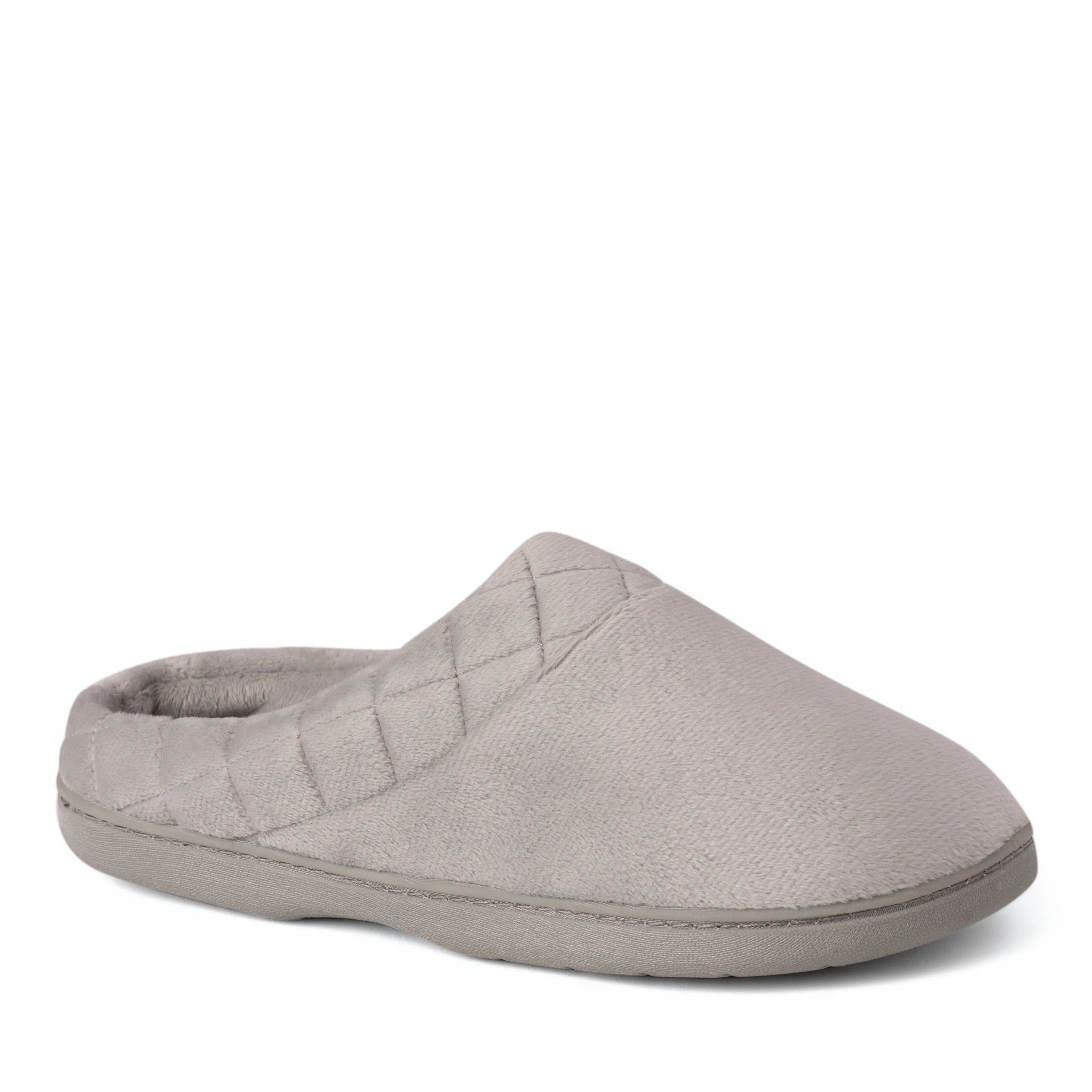 Reformation Dearfoams Women's Darcy Quilted Cuff Velour Clog Slipper
