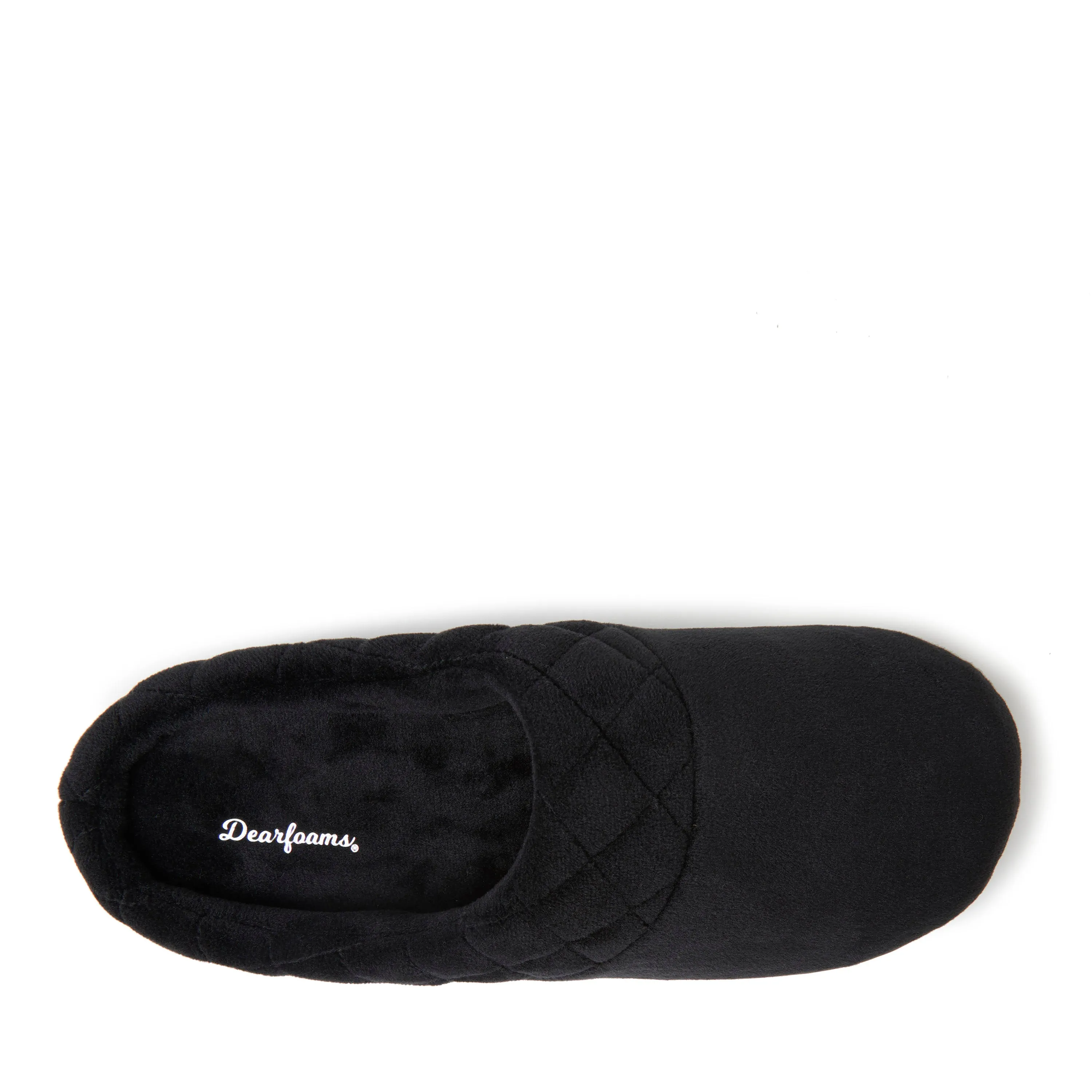 Reformation Dearfoams Women's Darcy Quilted Cuff Velour Clog Slipper