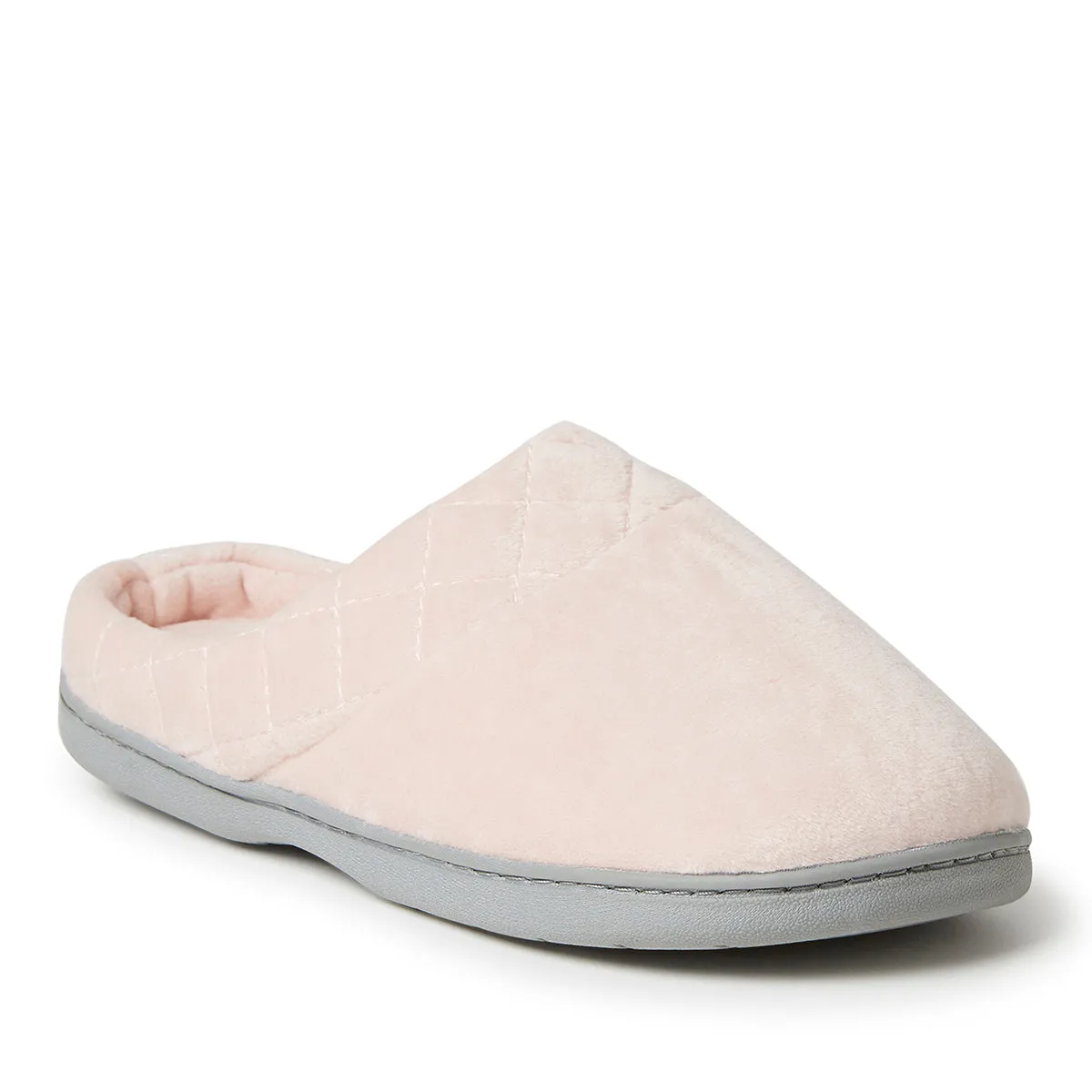 Reformation Dearfoams Women's Darcy Quilted Cuff Velour Clog Slipper