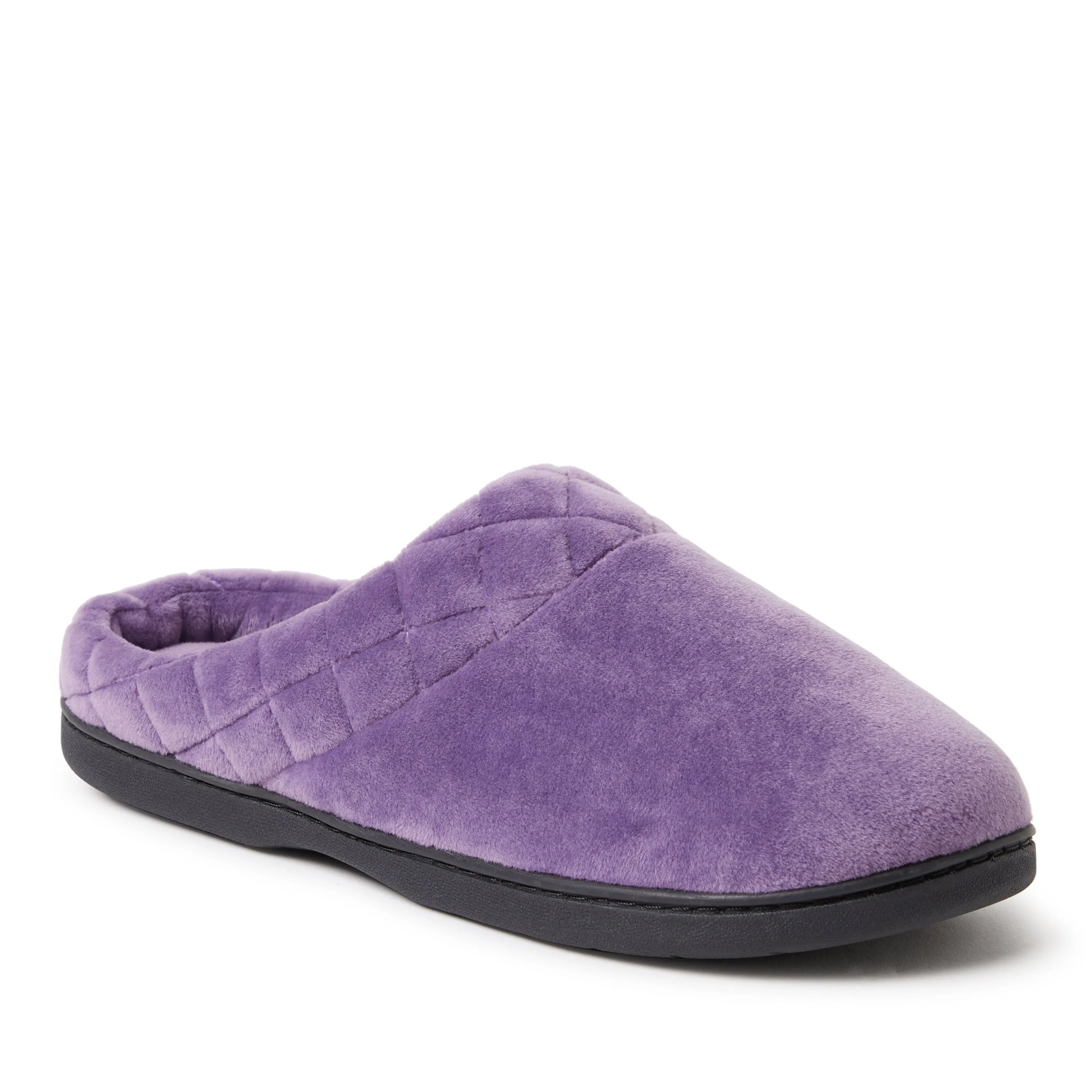 Reformation Dearfoams Women's Darcy Quilted Cuff Velour Clog Slipper