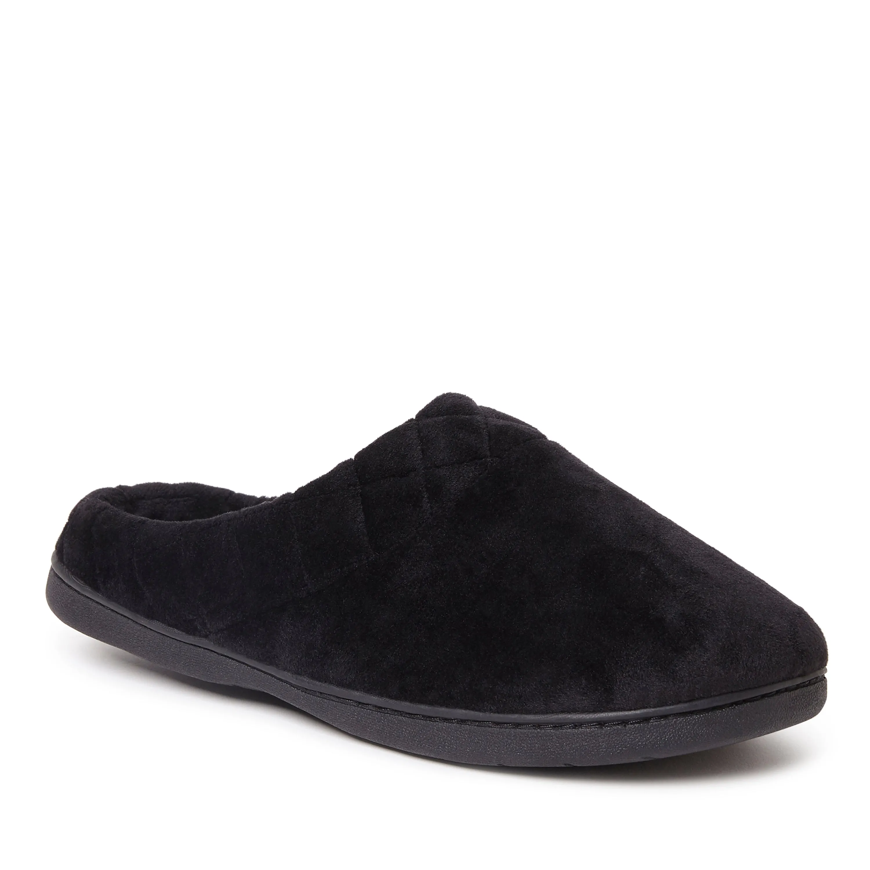 Reformation Dearfoams Women's Darcy Quilted Cuff Velour Clog Slipper