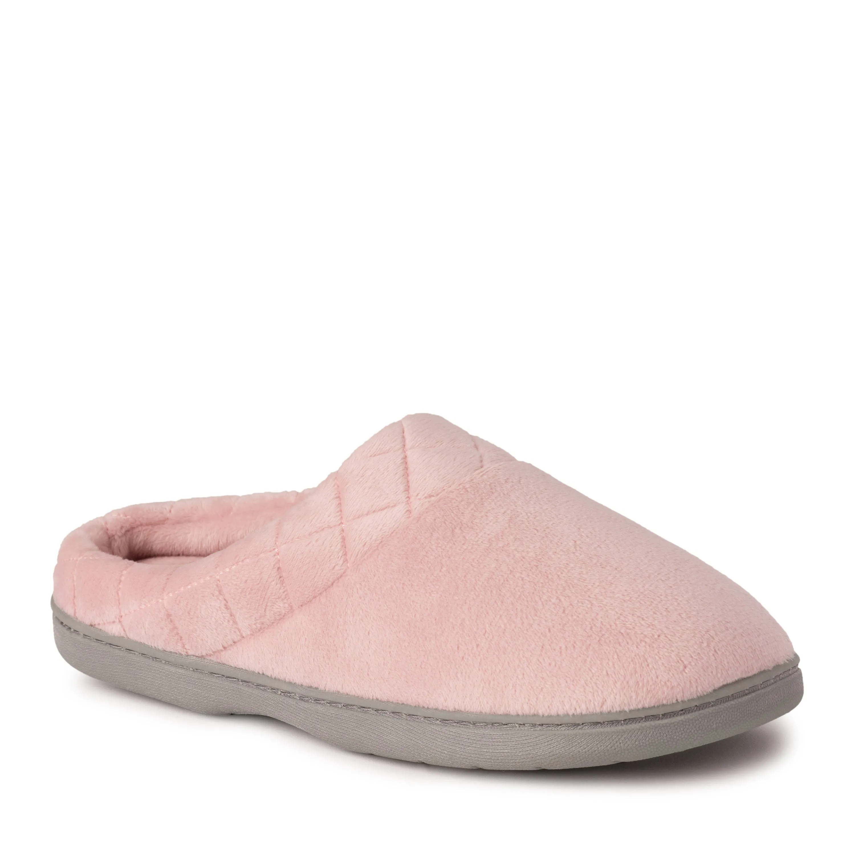 Reformation Dearfoams Women's Darcy Quilted Cuff Velour Clog Slipper