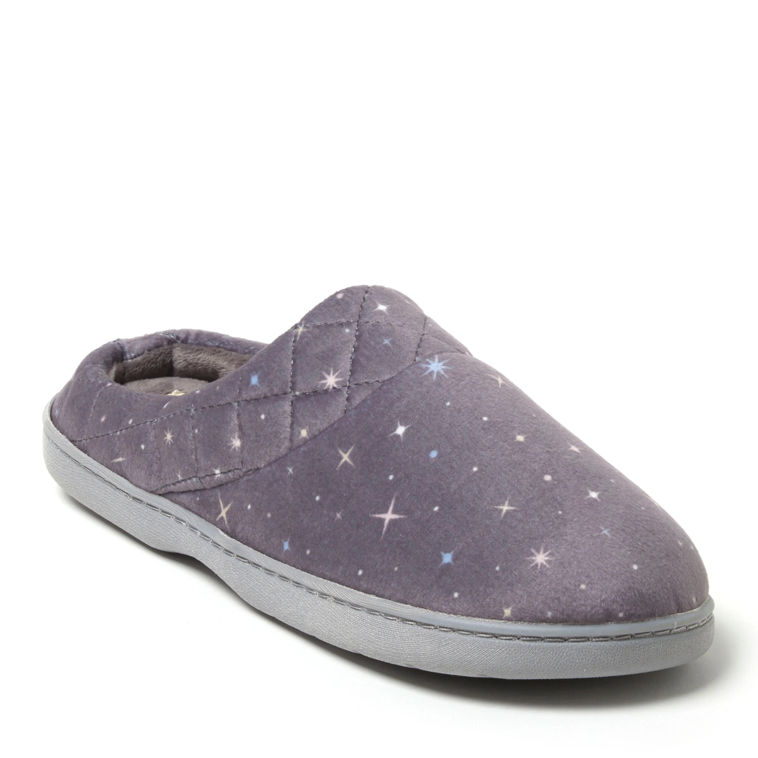 Reformation Dearfoams Women's Darcy Quilted Cuff Velour Clog Slipper