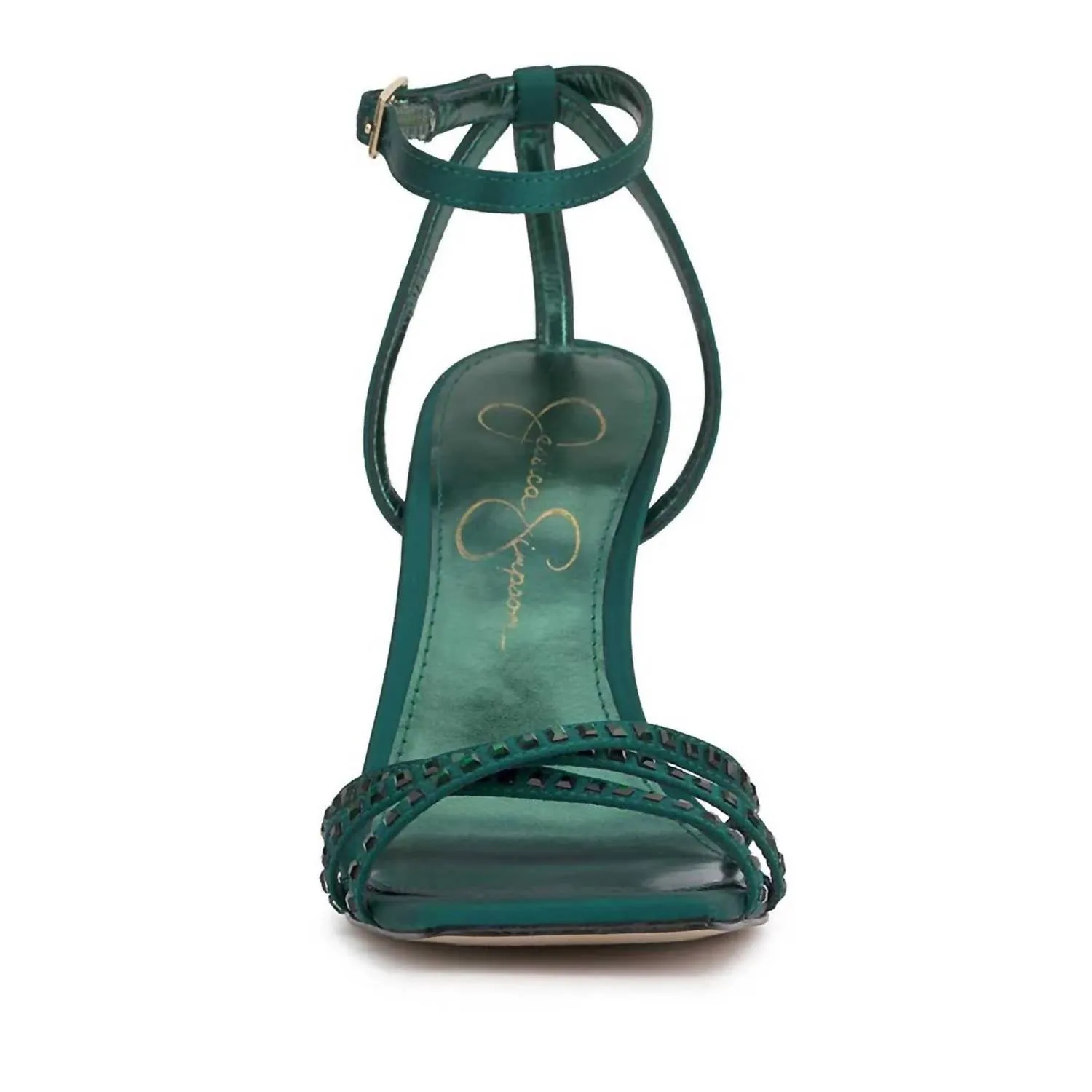 Reformation Leonah High Heel Sandal In Evergreen