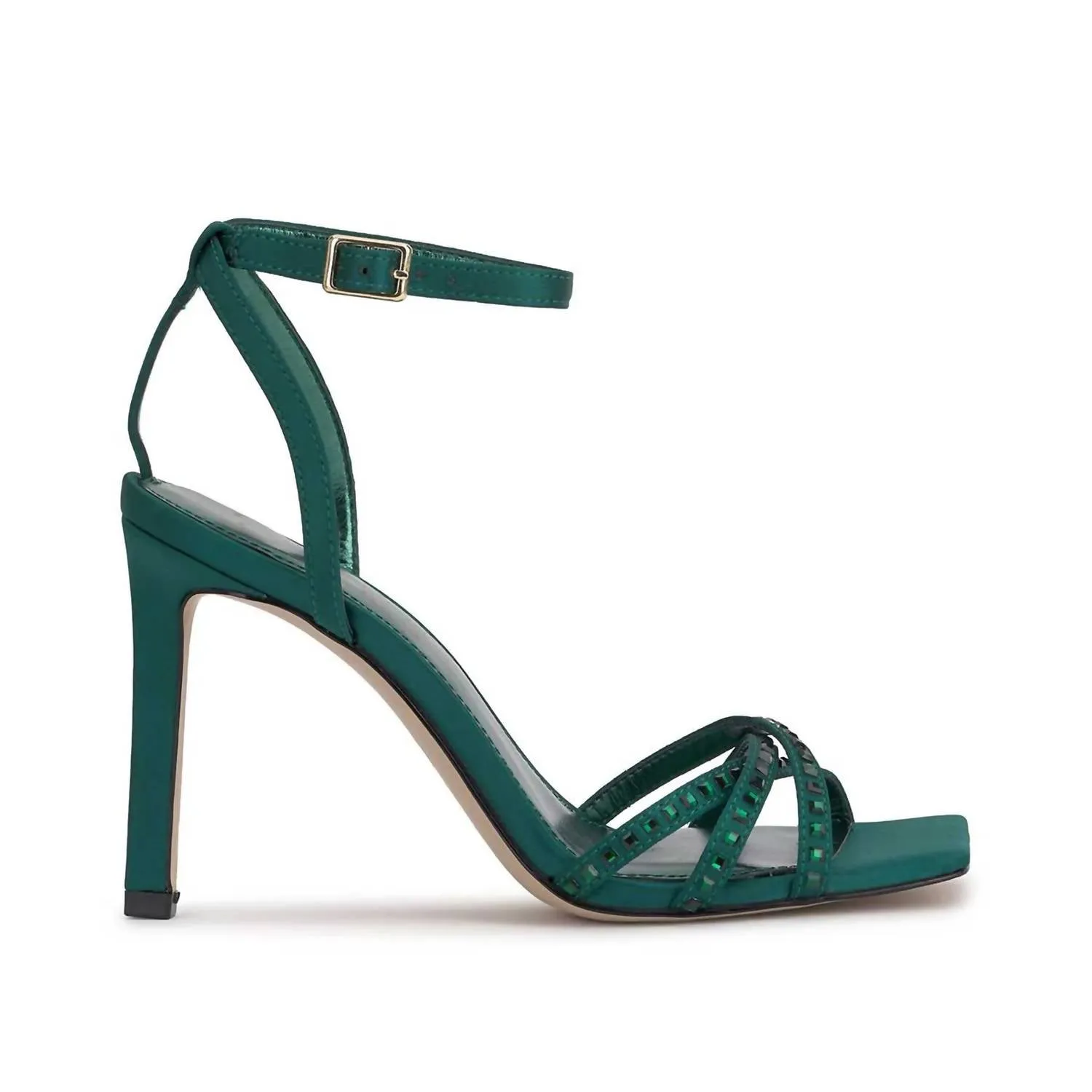 Reformation Leonah High Heel Sandal In Evergreen