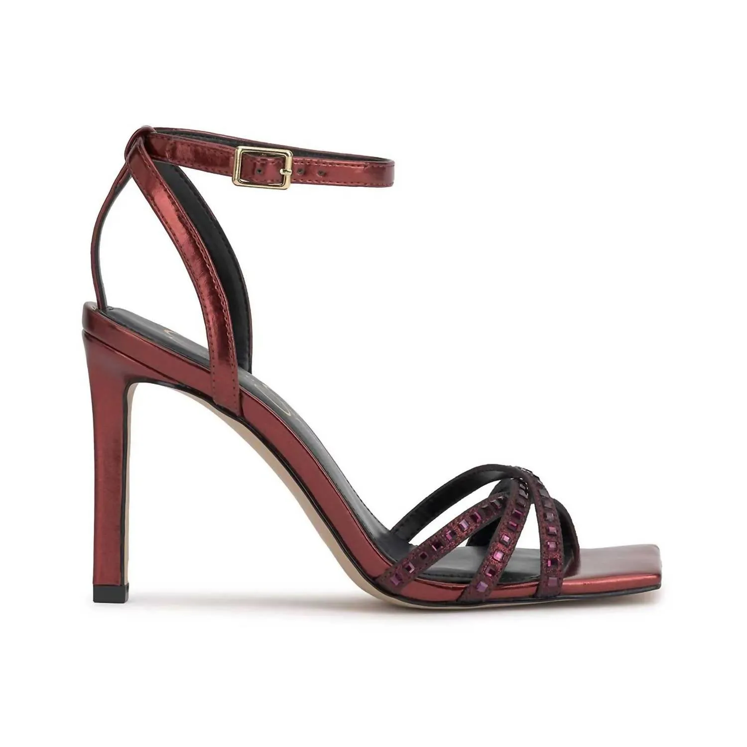 Reformation Leonah High Heel Sandal In Oxblood