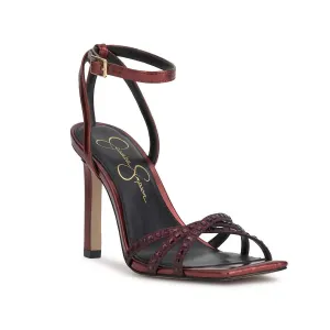 Reformation Leonah High Heel Sandal In Oxblood
