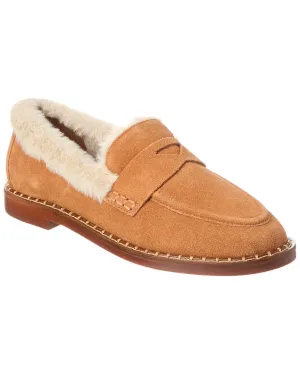 Reformation SCHUTZ Christie Furry Suede Flat