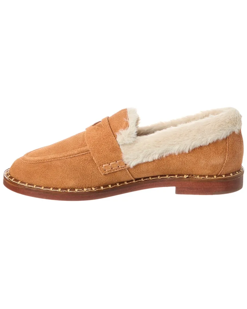Reformation SCHUTZ Christie Furry Suede Flat